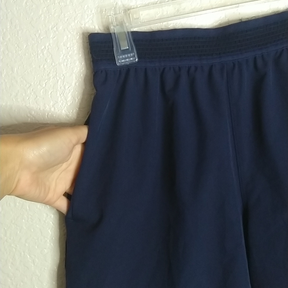 Fabletics men's fundamental navy athletic shorts pockets sz S - Picture 6 of 8